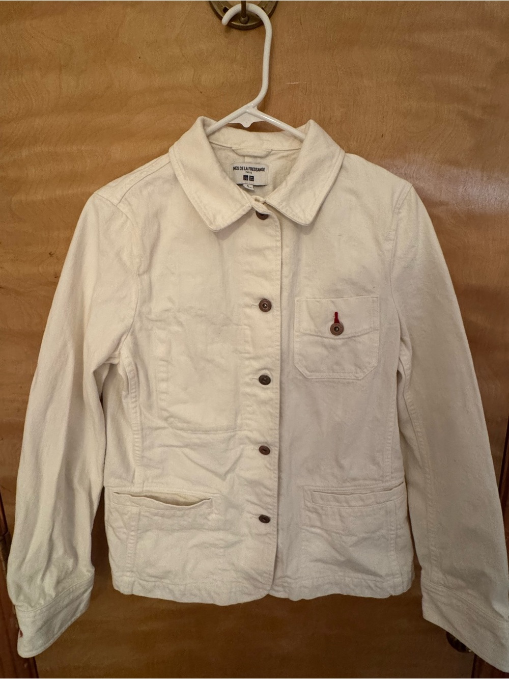 Uniqlo/ Ines de la Fressange Women's Cream Canvas Work Jacket